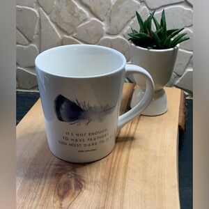 INDIGO | Feather Mug With Quote | Cass Van Krak
